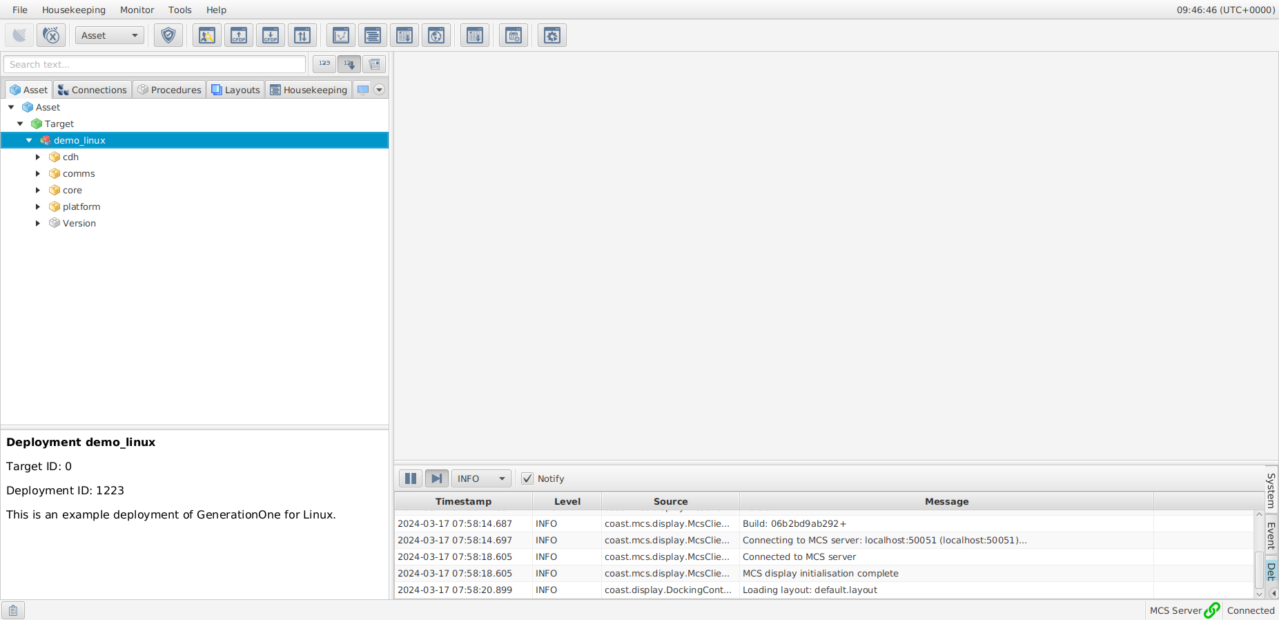 Mission management asset