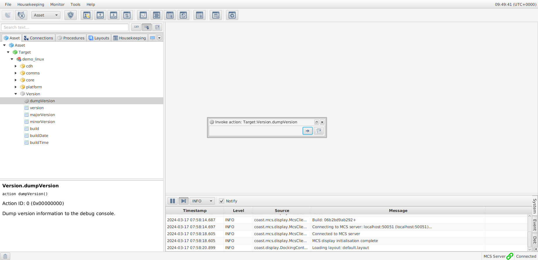 Mission management asset