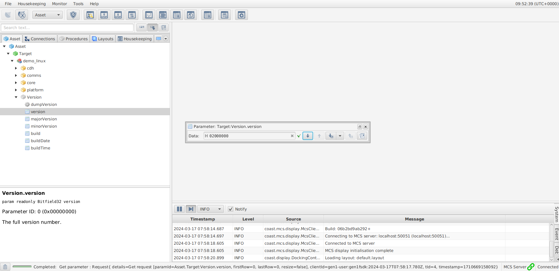 Mission management asset