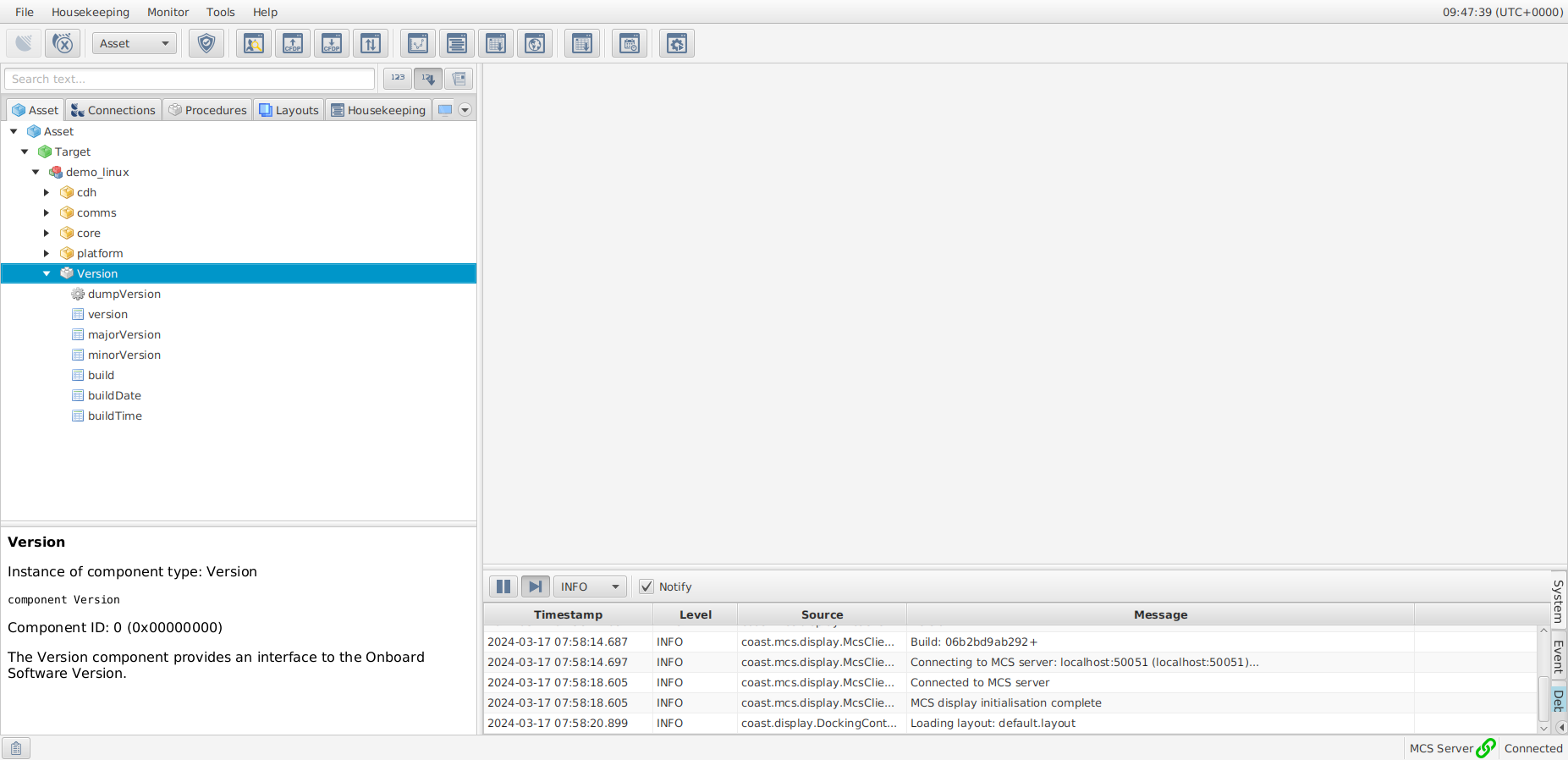 Mission management asset