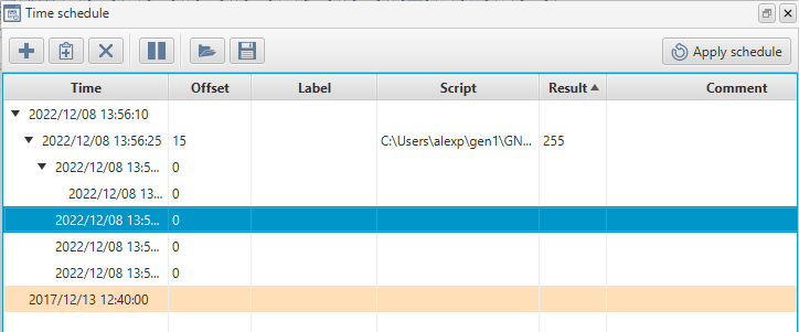 ground schedule view