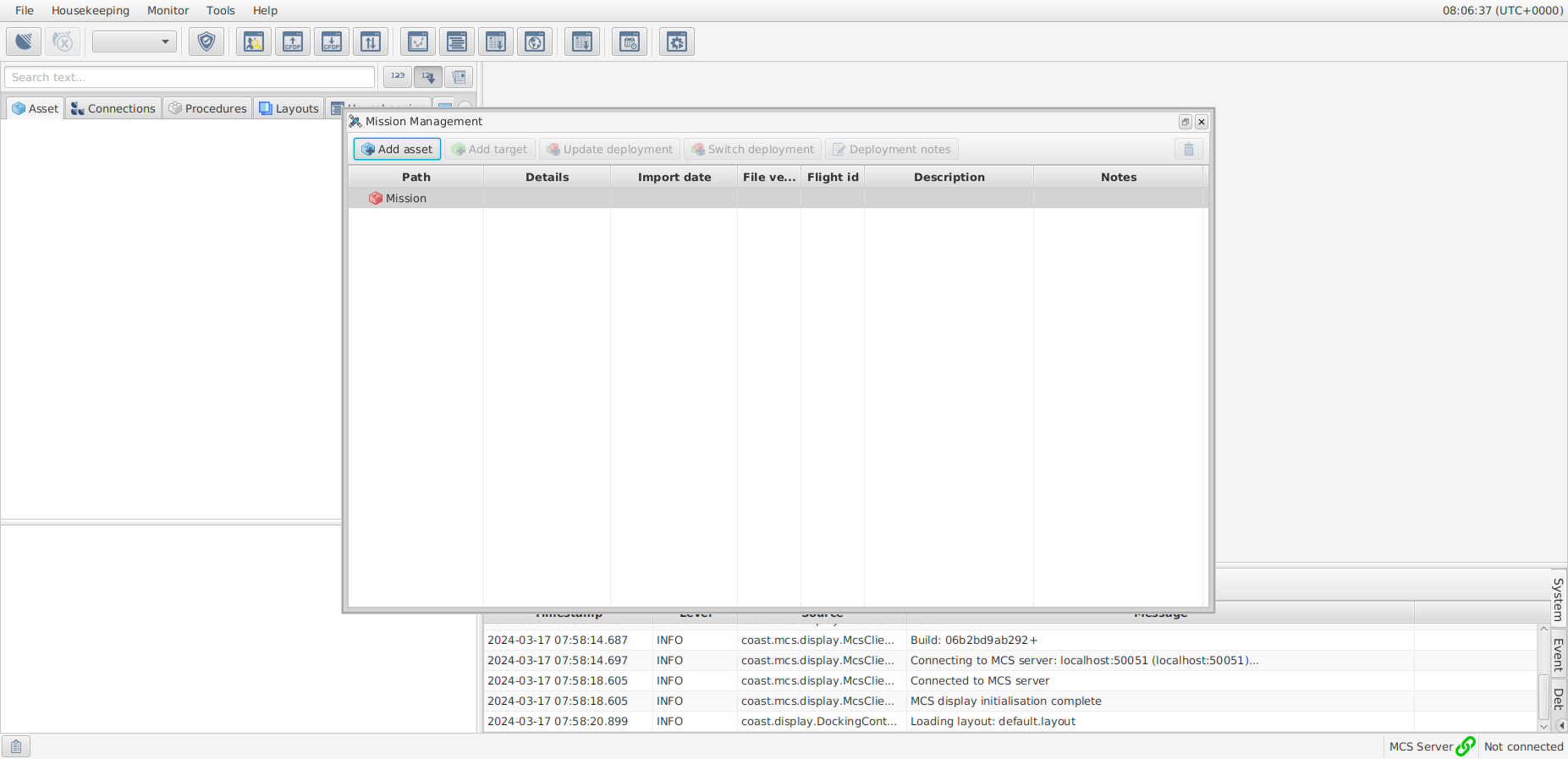 Mission management <span class="variable">asset</span>