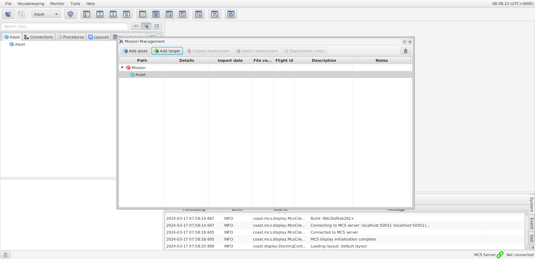 Mission management <span class="variable">asset</span>