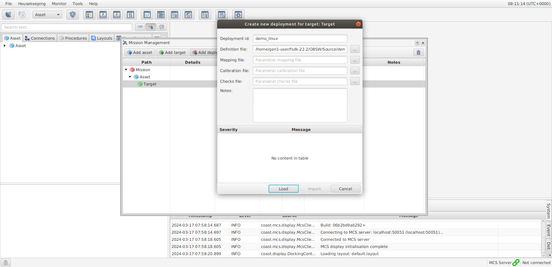 Mission management <span class="variable">asset</span>